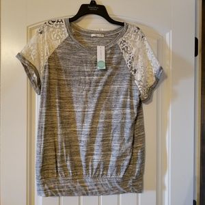 Le Lis Polli Lace Detail Knit Top